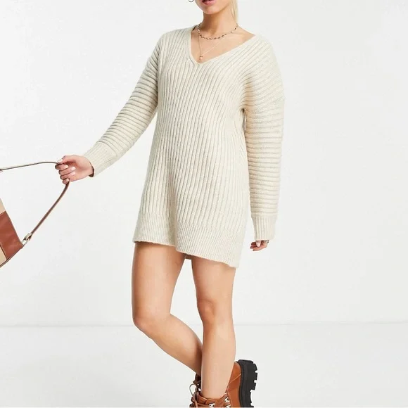 Never worn Petite Oversized Sweater Dress